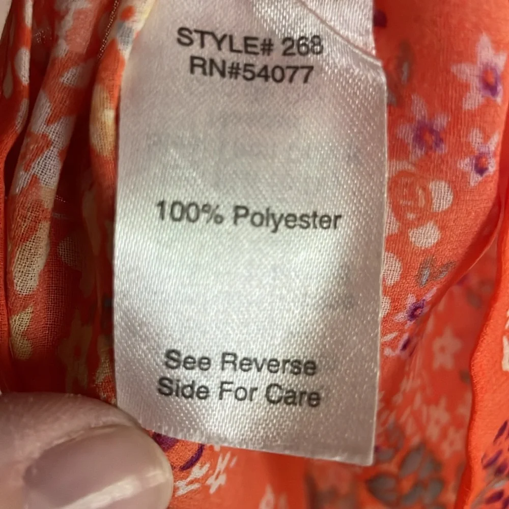 CAbi Orange Sleeveless Tank Top with Medallion Print - Picture 4 of 5